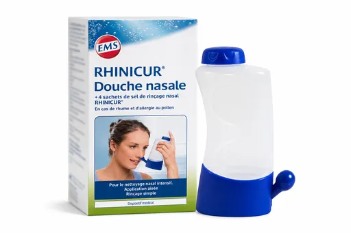 Rhinicur Douche Nasale + 4 Sachets Sel Rinçage