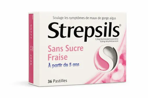 Strepsils Sans Sucre Fraise
