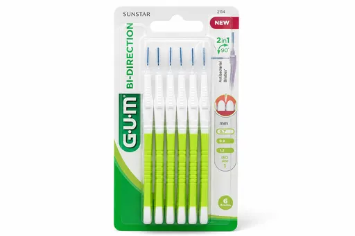 GUM Bi-Direction Brossettes Interdentaires 0.7mm