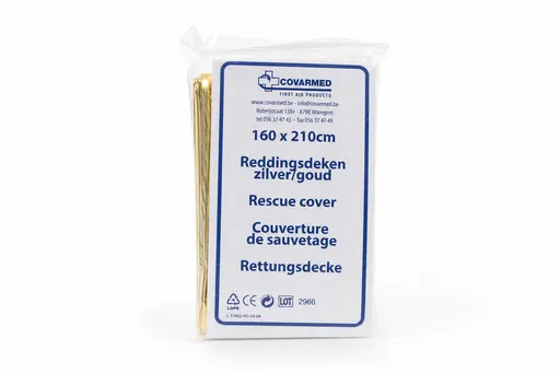 Couverture de survie or/argent