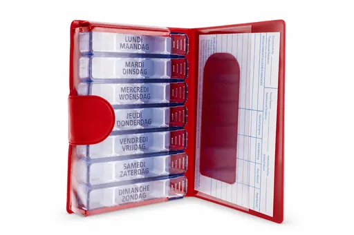 Medidose Pocket Pilulier Bilingue Rouge