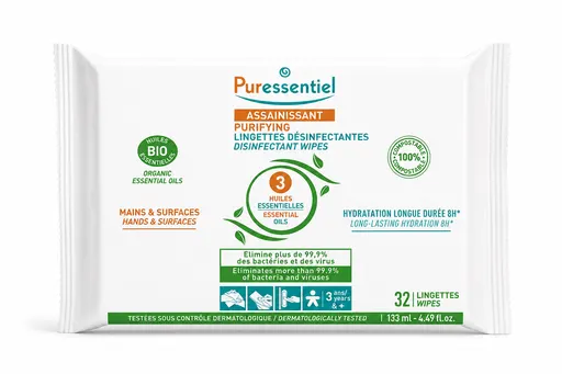 Puressentiel Assainissant Lingettes Désinfectantes