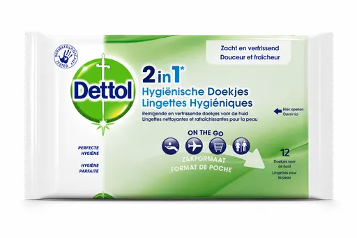Dettol 2-en-1 Lingettes Hygiéniques