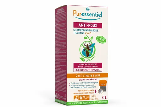 Puressentiel Anti-Poux Shampooing Masque Traitant 2en1