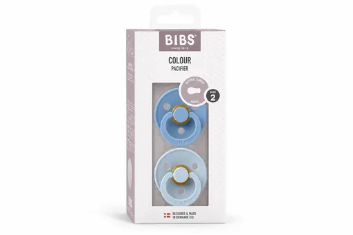 Bibs Tétine Colour Duo Iron/Baby Blue