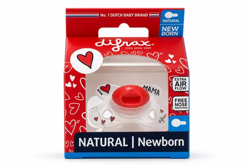 Difrax Sucette Natural Newborn I Love