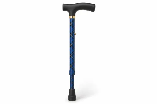 Canne Marche Tartan Bleu Sanico