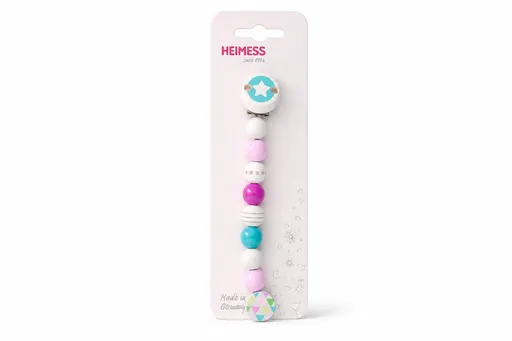 Heimess attache sucette bois etoile