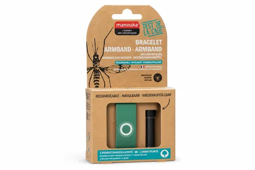 Manouka Bracelet Anti-Moustiques Uni Vert