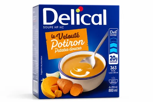 Delical Soupe Velouté Potiron Patates Douces Crème HP/HC
