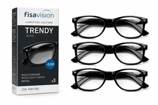 Fisavision Trendy Black +3.00