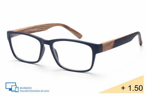 Fisavision lunettes lecture wood blue