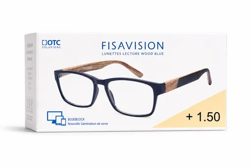 Fisavision Lunettes de Lecture Wood Blue