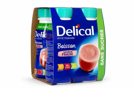 Delical Boisson Lactée Sans Sucre Fraise