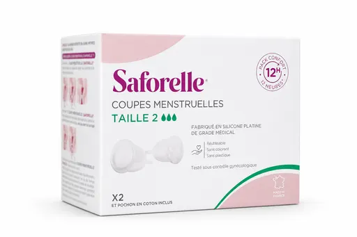 Saforelle Coupes Menstruelles Pack Confort 12h T2