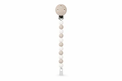 Nattou Lapidou Attache-sucette Silicone Argile & Blanc