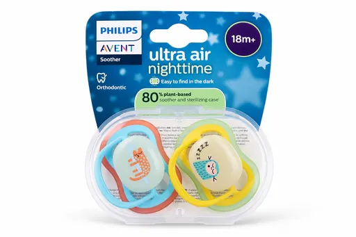 Philips Avent Sucette Ultra Air Nuit Singe/Chat